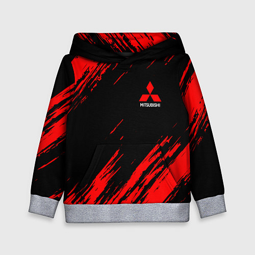Детская толстовка Mitsubishi Texture Red / 3D-Меланж – фото 1