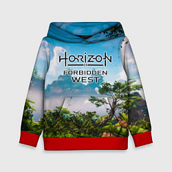 Толстовка-худи детская Horizon Forbidden West Хоризон Запретный Запад, цвет: 3D-красный