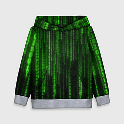 Толстовка-худи детская Бегущий по коду, цвет: 3D-меланж