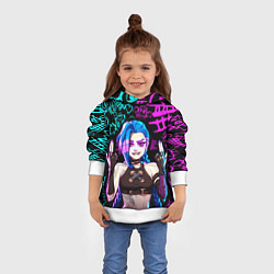 Толстовка-худи детская JINX ДЖИНКС NEON PATTERN, цвет: 3D-белый — фото 2