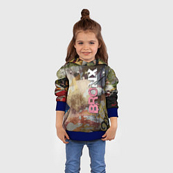 Толстовка-худи детская Bronx Fashion pattern, цвет: 3D-синий — фото 2