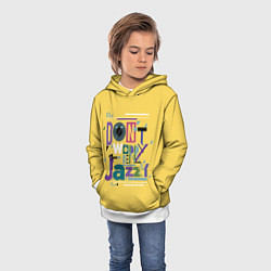 Толстовка-худи детская Джаз Jazz, цвет: 3D-белый — фото 2
