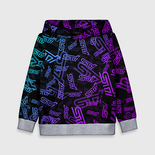 Детская толстовка STI NEON PATTERN / 3D-Меланж – фото 1
