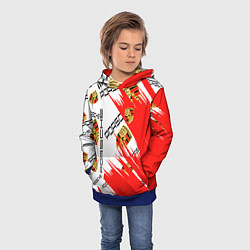 Толстовка-худи детская Porsche sport, цвет: 3D-синий — фото 2