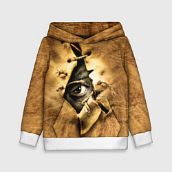 Толстовка-худи детская Джиперс Криперс видит, цвет: 3D-белый