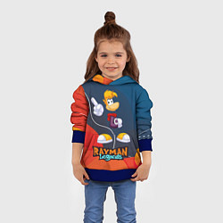 Толстовка-худи детская Rayman Legends kid, цвет: 3D-синий — фото 2