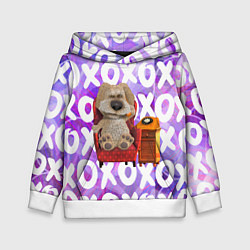 Толстовка-худи детская Бен Собака, цвет: 3D-белый