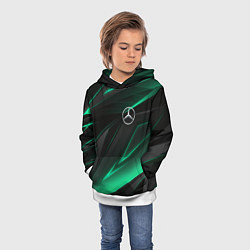 Толстовка-худи детская MERCEDES-BENZ AMG NEON STRIPES PETRONAS, цвет: 3D-белый — фото 2
