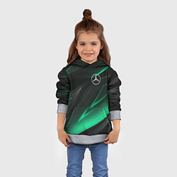 Толстовка-худи детская MERCEDES-BENZ AMG NEON STRIPES PETRONAS, цвет: 3D-меланж — фото 2