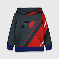 Толстовка-худи детская F1 Большое лого, цвет: 3D-синий