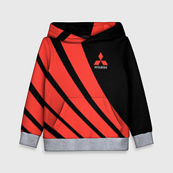 Толстовка-худи детская Митсубиси Mitsubishi Спорт, цвет: 3D-меланж