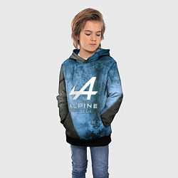 Толстовка-худи детская Формула 1 Alpine F1 Team, цвет: 3D-черный — фото 2