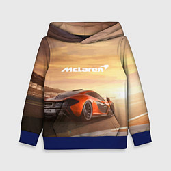 Толстовка-худи детская McLaren - легендарная гоночная команда!, цвет: 3D-синий