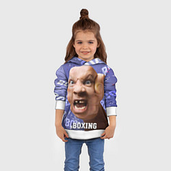 Толстовка-худи детская Boxing - фиолетовый, цвет: 3D-белый — фото 2