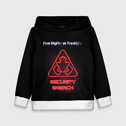 Толстовка-худи детская Five Nights at Freddys: Security Breach logo, цвет: 3D-белый