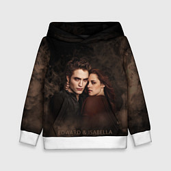 Толстовка-худи детская Эдвард & Белла, цвет: 3D-белый