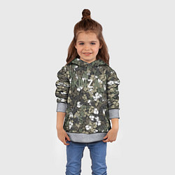 Толстовка-худи детская KINZA камуфляж, цвет: 3D-меланж — фото 2