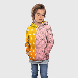 Толстовка-худи детская ЗЕНИТЦУ НЕЗУКО КЛИНОК РАССЕКАЮЩИЙ ДЕМОНОВ, цвет: 3D-меланж — фото 2