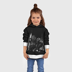 Толстовка-худи детская ГАТС В БРОНЕ БЕРСЕРК, цвет: 3D-белый — фото 2