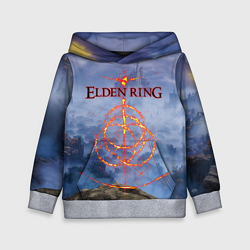 Детская толстовка Elden Ring, Logo / 3D-Меланж – фото 1