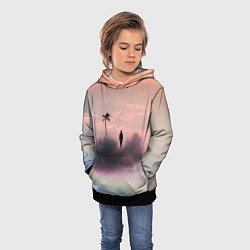 Толстовка-худи детская Человек в облаках, цвет: 3D-черный — фото 2