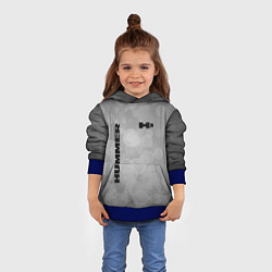 Толстовка-худи детская Hummer abstraction, цвет: 3D-синий — фото 2