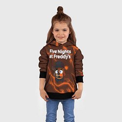 Толстовка-худи детская FNAF - ФРЕДДИ - Молнии, цвет: 3D-черный — фото 2