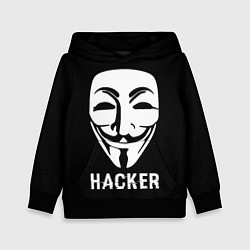 Толстовка-худи детская HACKER Маска V, цвет: 3D-черный