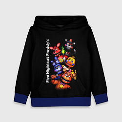 Толстовка-худи детская Five Nights at Freddys - FNAF - персонажи игры, цвет: 3D-синий