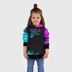 Толстовка-худи детская Adele neon, цвет: 3D-черный — фото 2