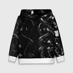 Детская толстовка Змеиный Паттерн Snake Black