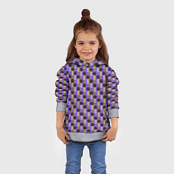 Толстовка-худи детская Свидетель из Фрязино фиолетовый, цвет: 3D-меланж — фото 2