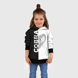 Толстовка-худи детская КОБРА COBRA ЧБ, цвет: 3D-черный — фото 2