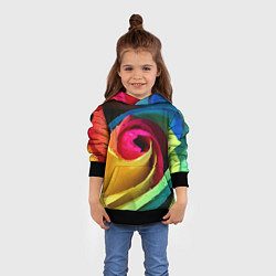 Толстовка-худи детская Роза fashion 2022, цвет: 3D-черный — фото 2