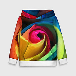 Толстовка-худи детская Роза fashion 2022, цвет: 3D-белый