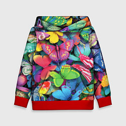 Детская толстовка Стая бабочек Pattern