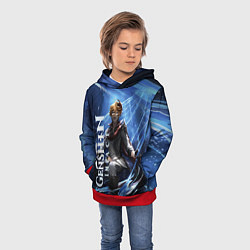 Толстовка-худи детская Геншин Аято-гидроперсонаж, цвет: 3D-красный — фото 2