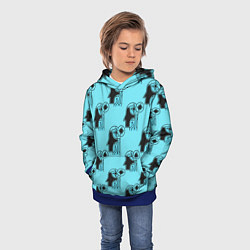 Толстовка-худи детская МИКРОСХЕМА ГОЛОВЫ, цвет: 3D-синий — фото 2