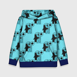 Толстовка-худи детская МИКРОСХЕМА ГОЛОВЫ, цвет: 3D-синий