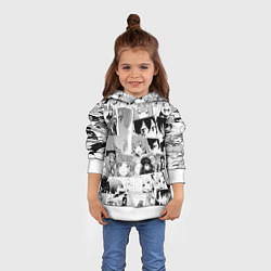 Толстовка-худи детская Восхождение героя щита паттерн, цвет: 3D-белый — фото 2