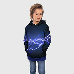 Толстовка-худи детская Lightning Fashion 2025 Neon, цвет: 3D-синий — фото 2