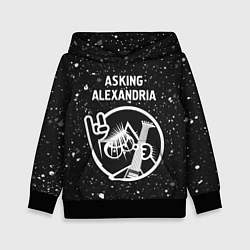 Толстовка-худи детская Asking Alexandria - КОТ - Краска, цвет: 3D-черный