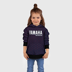 Толстовка-худи детская YAMAHA Pro Racing Соты, цвет: 3D-черный — фото 2