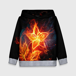 Толстовка-худи детская Flower Neon Fashion 2035 Flame, цвет: 3D-меланж