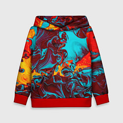 Толстовка-худи детская Каляка-маляка, цвет: 3D-красный