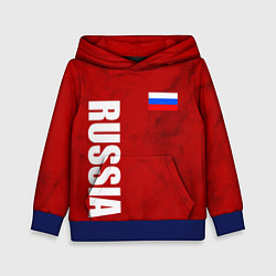 Толстовка-худи детская RUSSIA - RED EDITION - SPORTWEAR, цвет: 3D-синий
