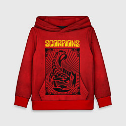 Толстовка-худи детская Scorpions Rock Believer, цвет: 3D-красный