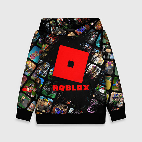 Детская толстовка ROBLOX СЮЖЕТЫ И ЛОГОТИП / 3D-Черный – фото 1