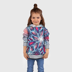 Толстовка-худи детская Абстрактный экспрессивный красочный паттерн Abstra, цвет: 3D-меланж — фото 2