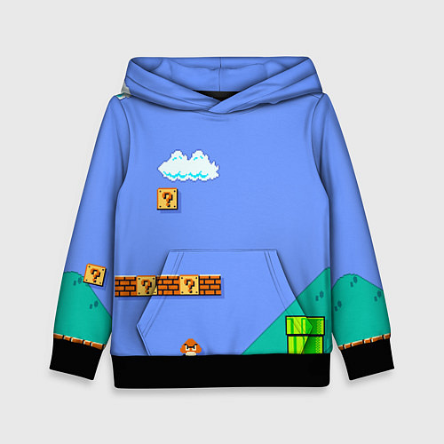 Детская толстовка Марио дизайн / 3D-Черный – фото 1